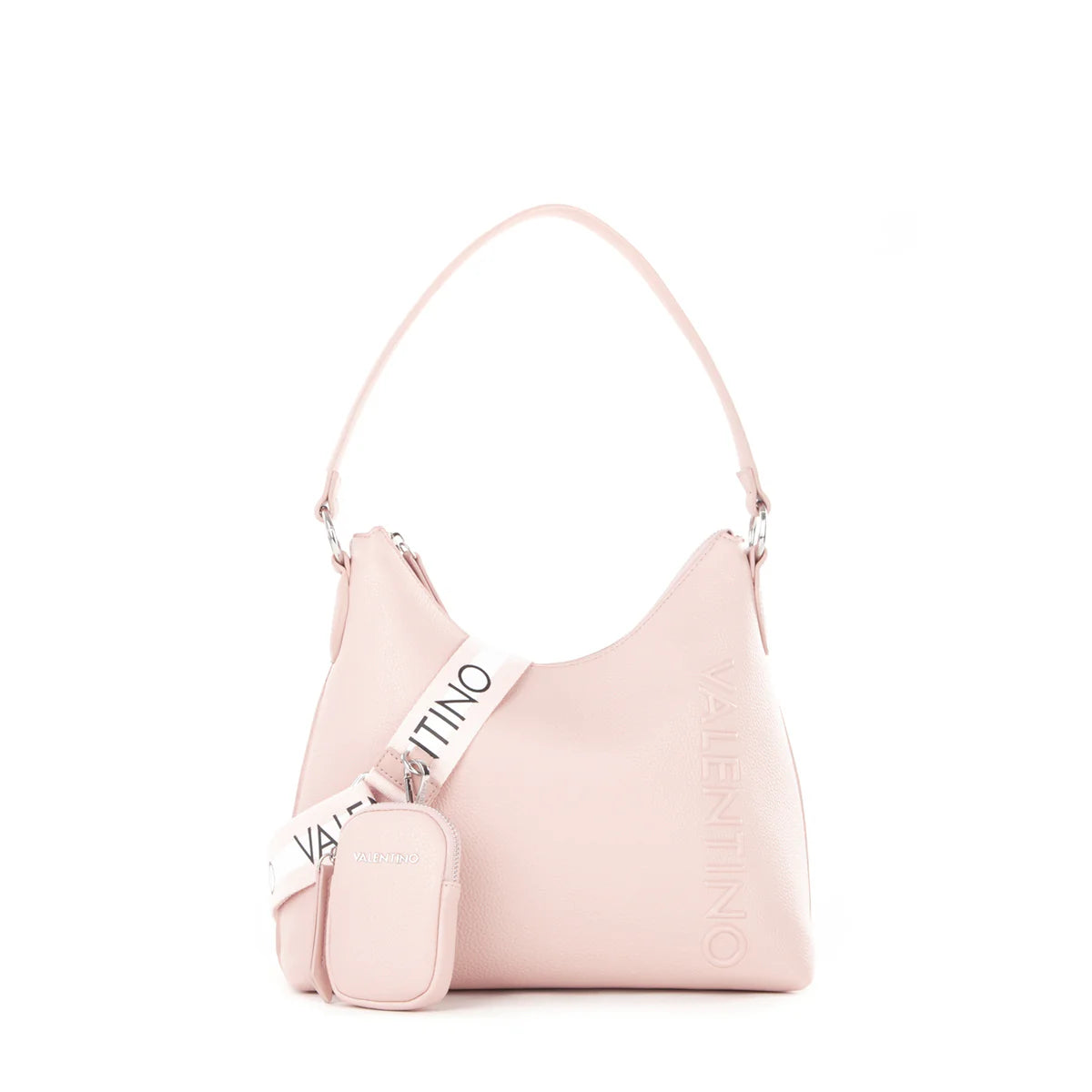 Mario Valentino Borsa Hobo Donna Elegante con Logo Laterale Rosa TU | Giò Fashion