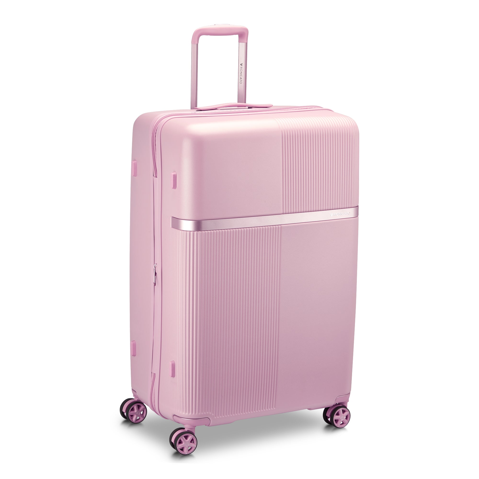 Trolley grande Roncato con scocca rigida e manico telescopico Rosa TU | Giò Fashion