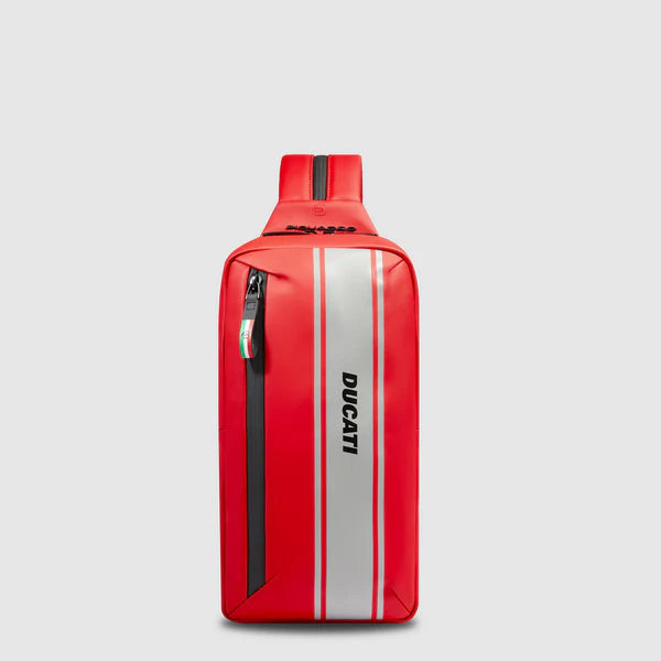 Zaino monospalla Piquadro Ducati con tasche organizzate Rosso TU | Giò Fashion