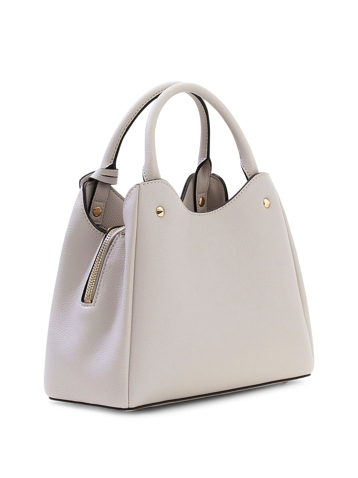 Borsa a mano Guess donna elegante con charm e logo frontale AVORIO TU | Giò Fashion