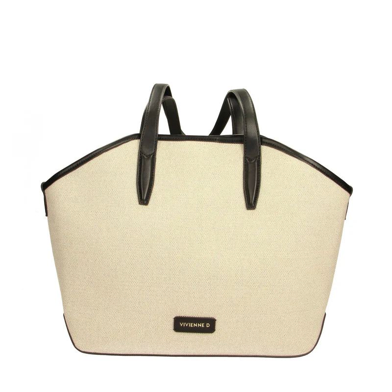 Borsa Vivienne D donna shopper grande design moderno capiente Nero TU | Giò Fashion