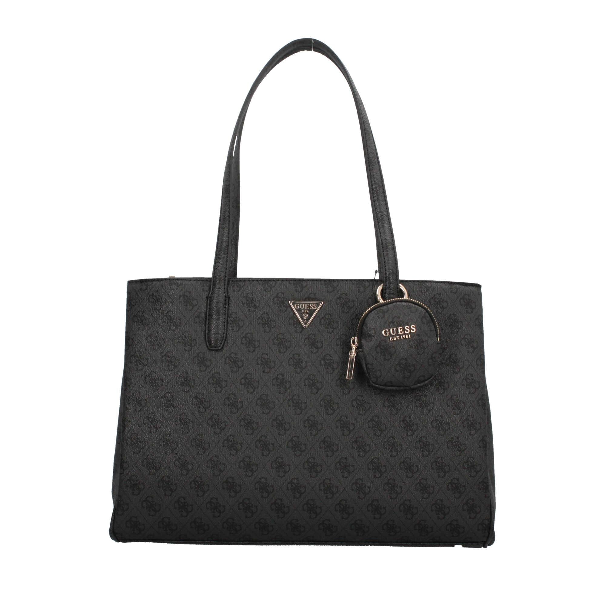 Borsa Tote Guess Monogram in Stile Classico con Charm Rimovibile