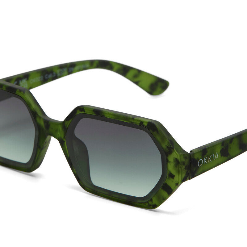 OKKIA Andrea Occhiali da Sole Unisex Esagonali con Lenti Sfumate e Protezione UV400