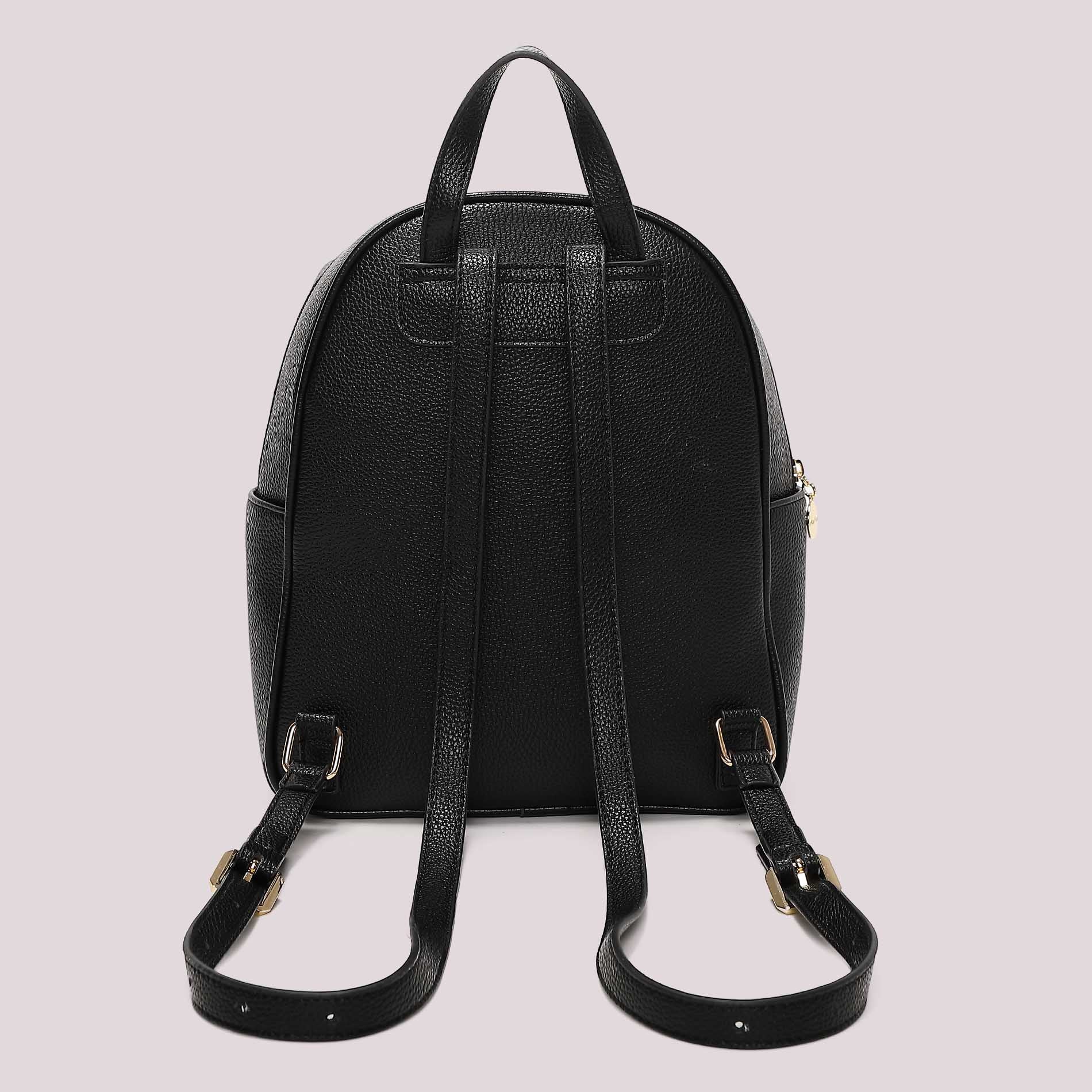 Zaino donna rosso Mimi Mua con tasca frontale e charm decorativo