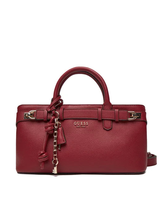 Guess borsa a mano strutturata con dettagli metallici Rosso TU | Giò Fashion