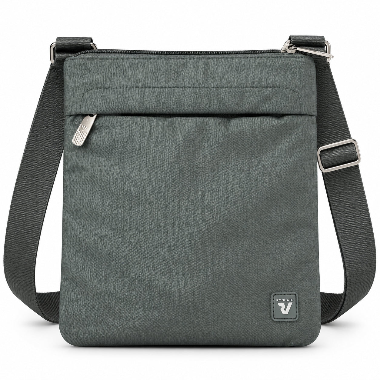 Borsello a tracolla con tasche zip e tracolla regolabile