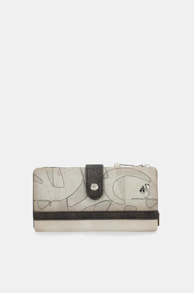 Portafoglio donna Anekke con zip grande organizer Grigio TU | Giò Fashion
