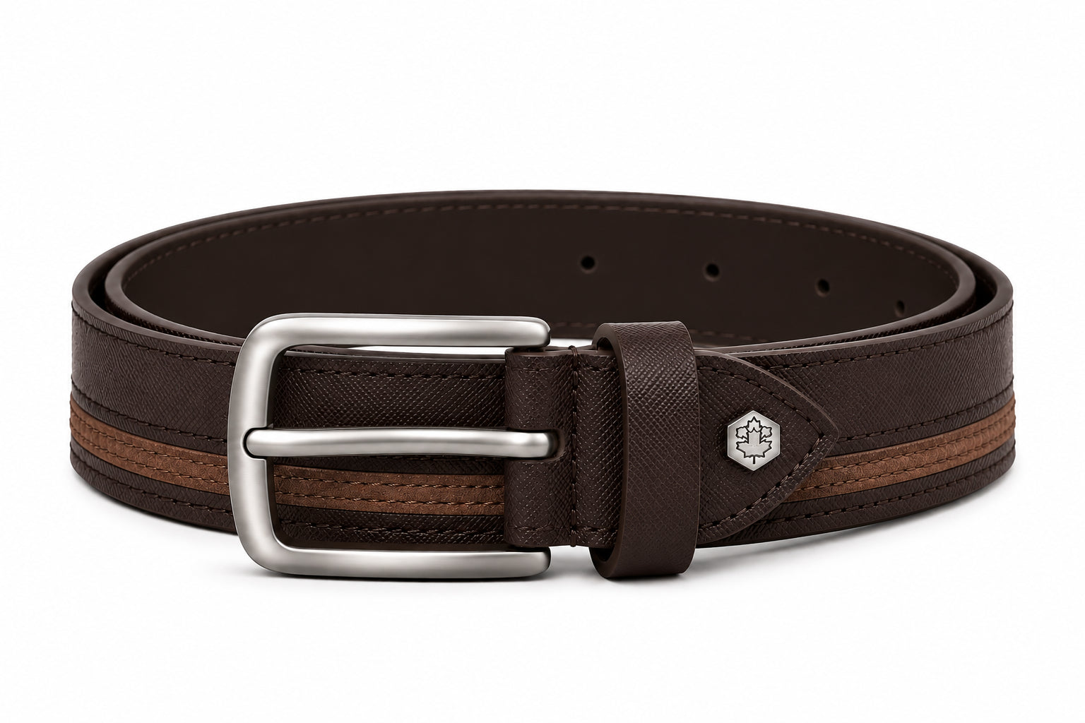 Cintura Lumberjack in Saffiano con Dettaglio in Camoscio