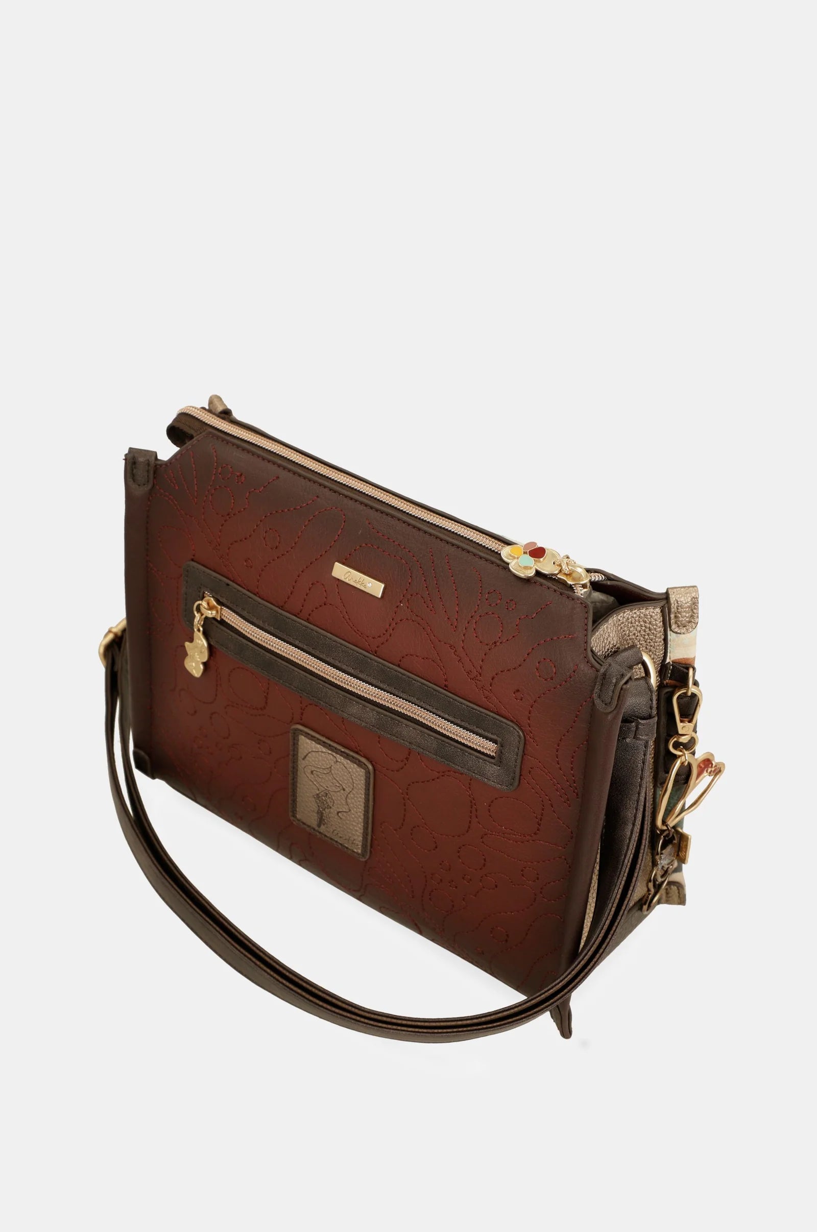 Borsa a Tracolla Donna Anekke Quadrata con Tasche