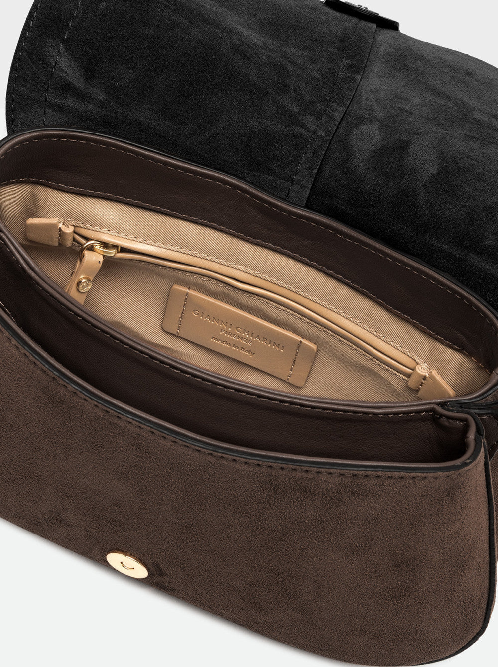 Gianni Chiarini Helena Round Borsa Media in Pelle Scamosciata