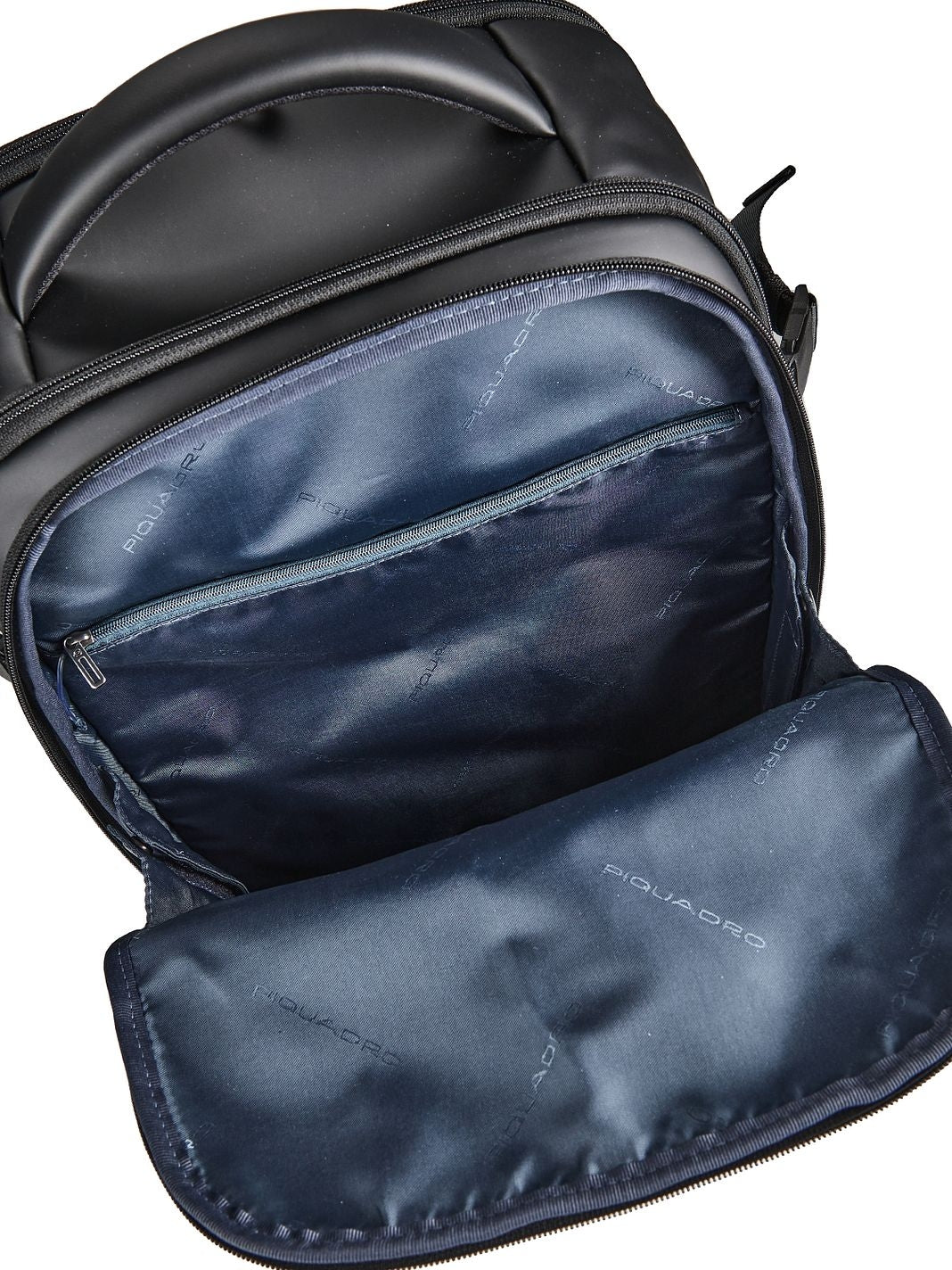 Piquadro Zaino da Viaggio e Lavoro in Tessuto Gommato Idrorepellente Blu