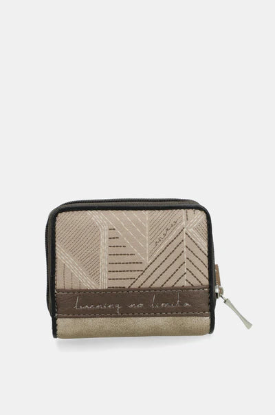 Portafoglio donna Anekke piccolo con zip compatto Beige TU | Giò Fashion