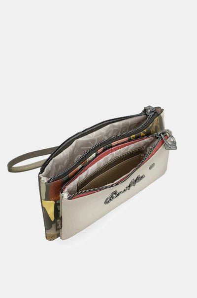 Portafoglio donna Anekke grande con zip e laccetto organizer carte e monete Marrone TU | Giò Fashion