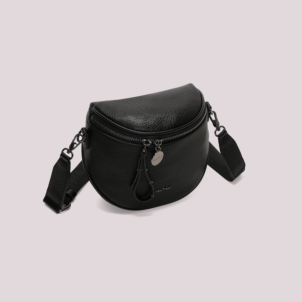 Mimi Muà Borsa Marsupio Donna con Tracolla Logata – Borsa Casual a Spalla e Tracolla