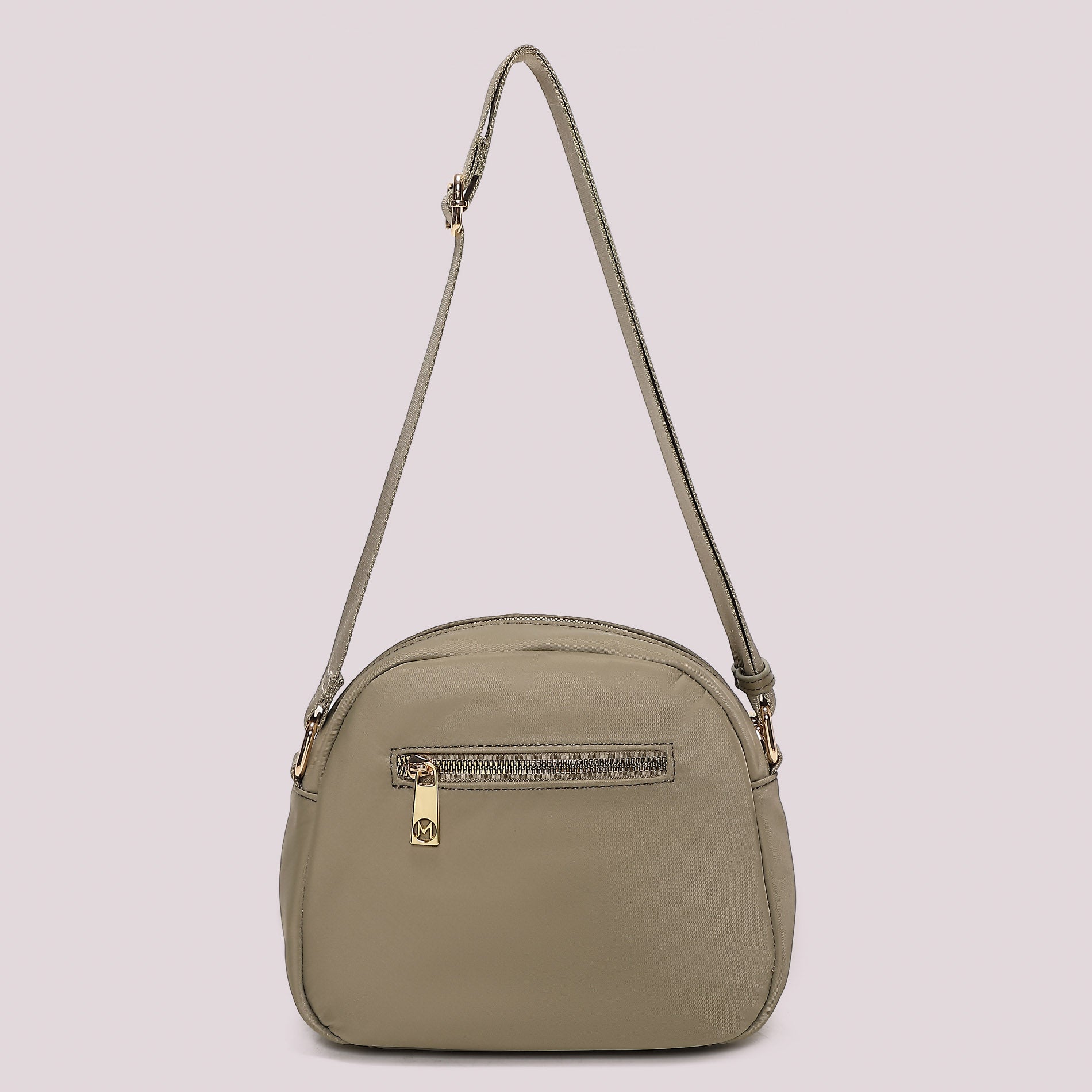 Borsa tracolla Mimi Mua donna compatta con tasca esterna e zip VERDE MILITARE TU | Giò Fashion