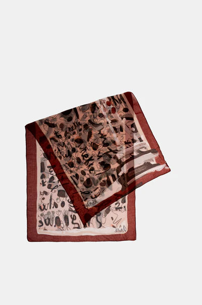 Sciarpa Anekke donna rettangolare con fantasia astratta