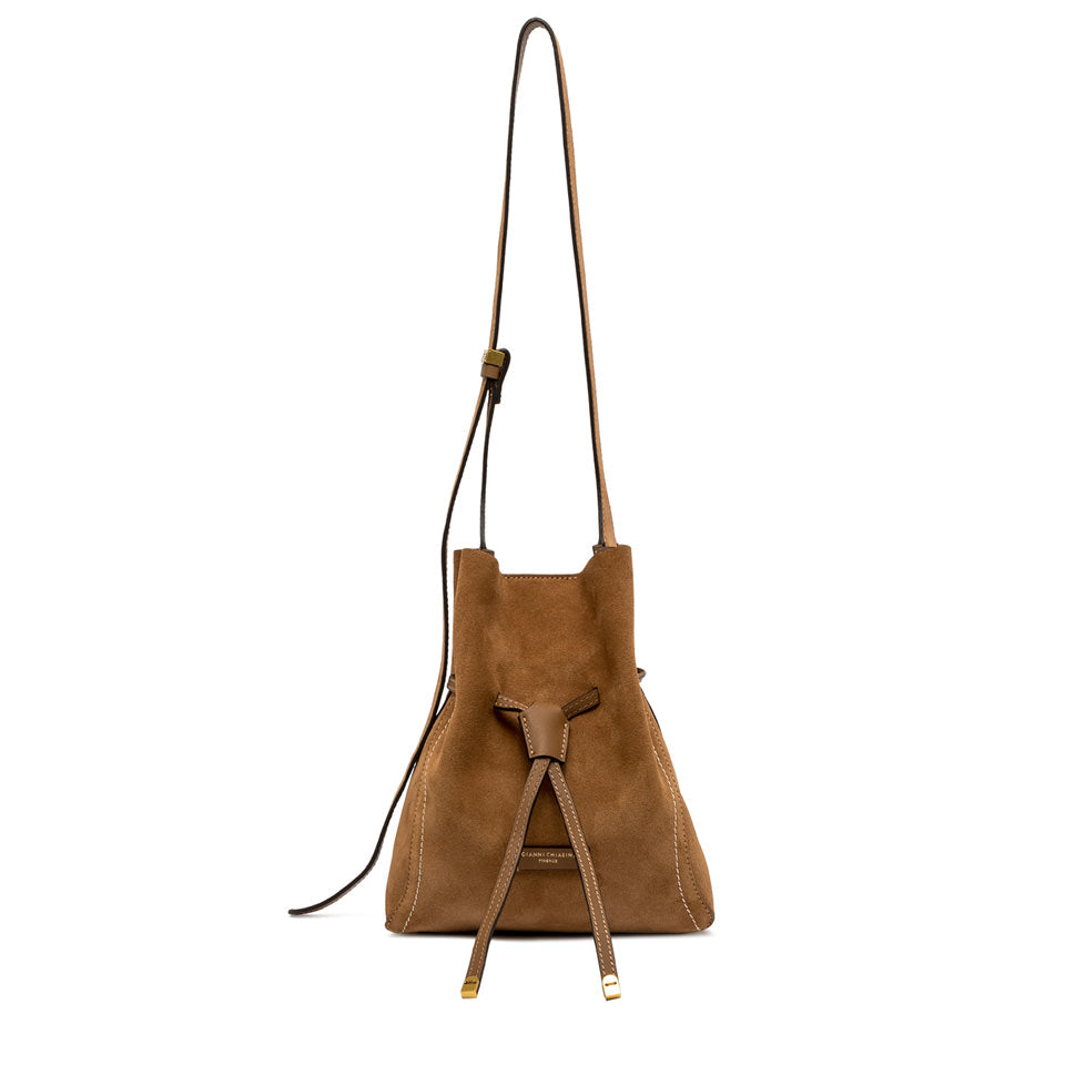 Borsa a Spalla piccola Gianni Chiarini Sienna in camoscio TAN TU | Giò Fashion