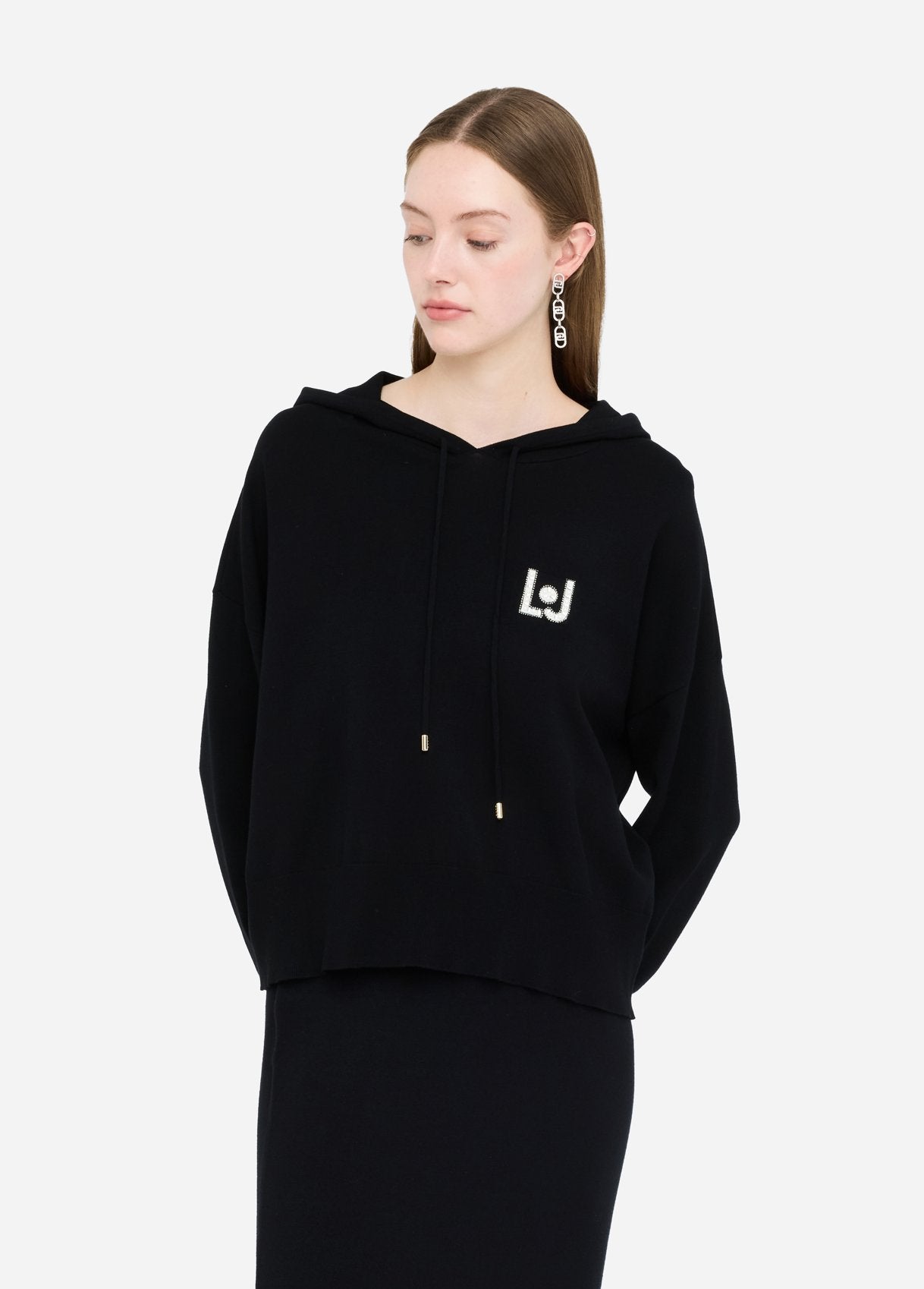 Felpa con cappuccio Liu Jo e logo LJ