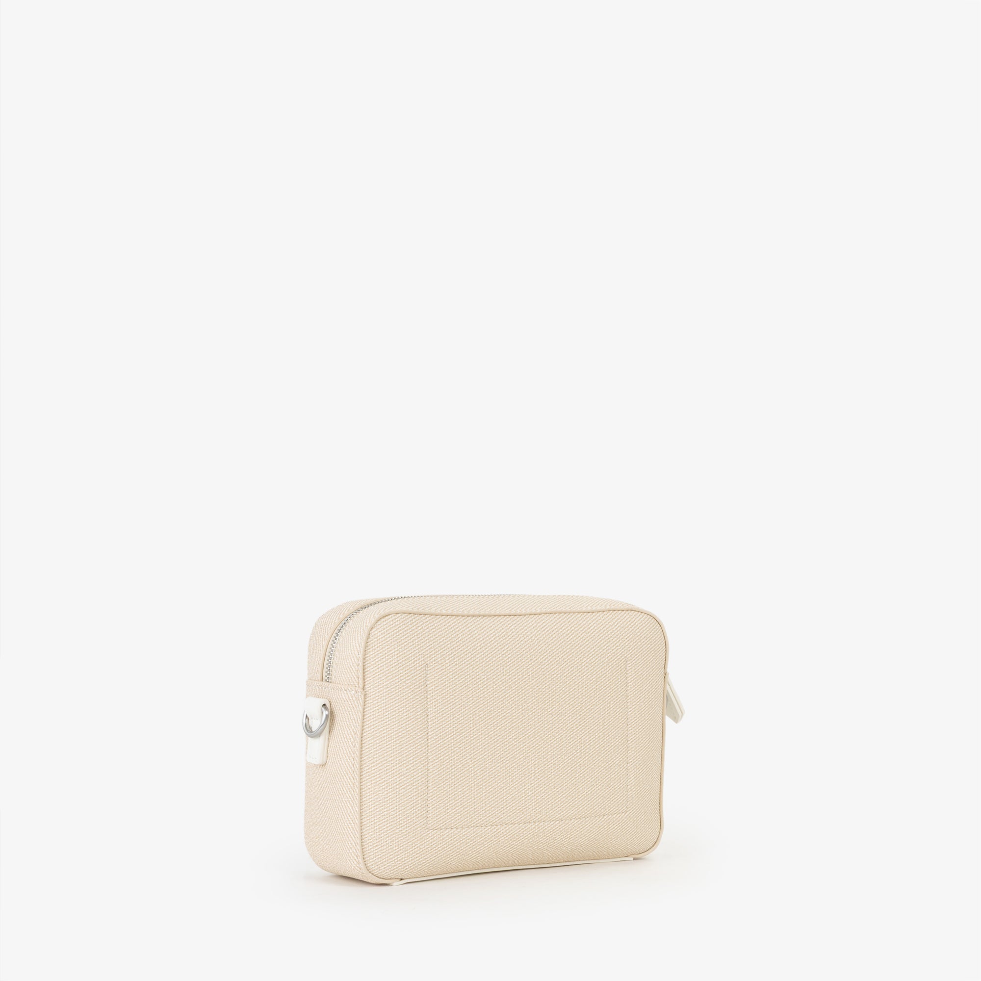 Borsa a tracolla Mario Valentino compatta in tessuto con chiusura zip e design essenziale Bianco TU | Giò Fashion