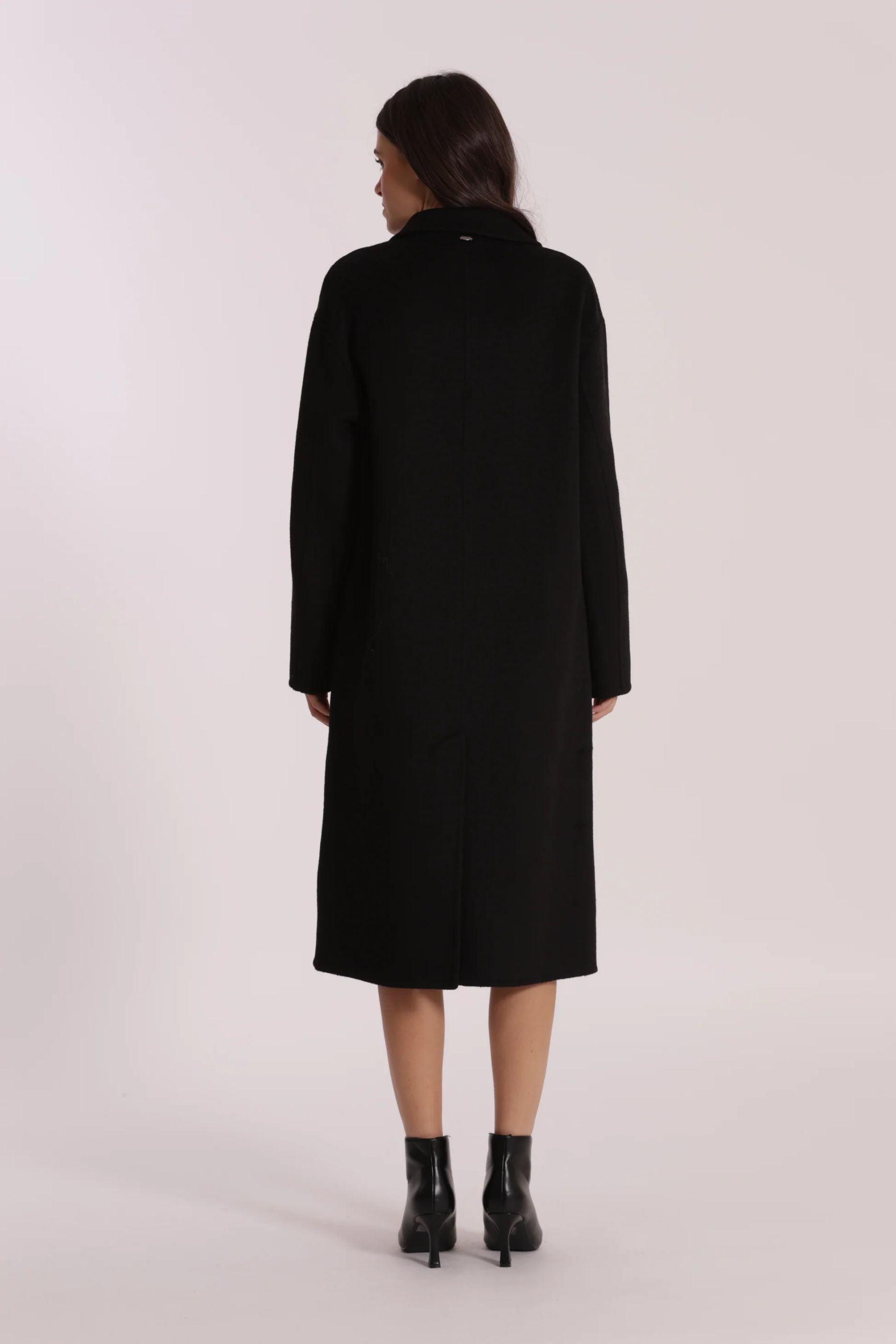 Cappotto lungo donna Mimi Mua doppiopetto elegante Nero XL | Giò Fashion