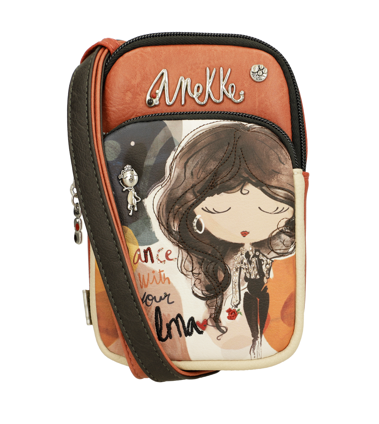 Borsa mini Anekke con tracolla regolabile e design ispirato alla danza Arancione TU | Giò Fashion