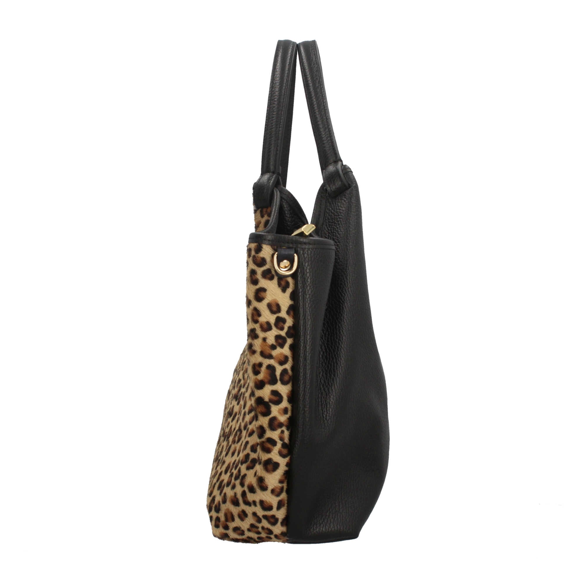 Borsa in pelle leopardata