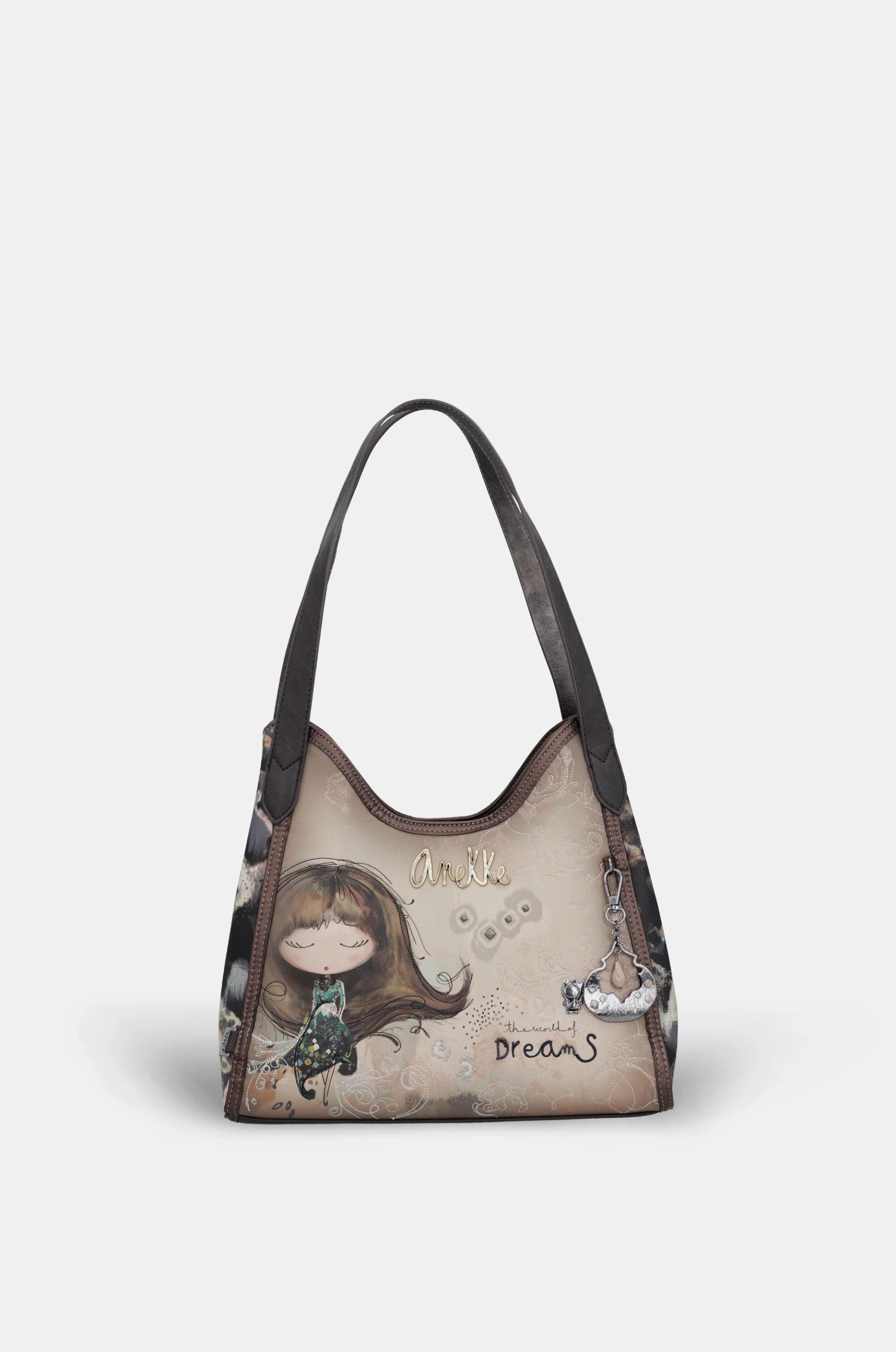 Borsa a spalla Anekke The World of Dreams con manici lunghi Beige TU | Giò Fashion