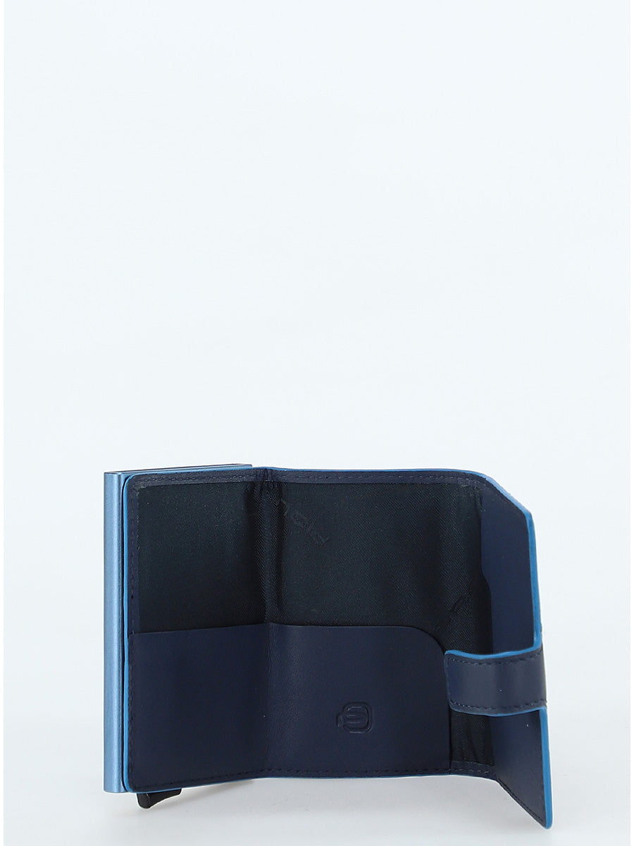 Portacarte Piquadro uomo automatico in pelle con protezione RFID