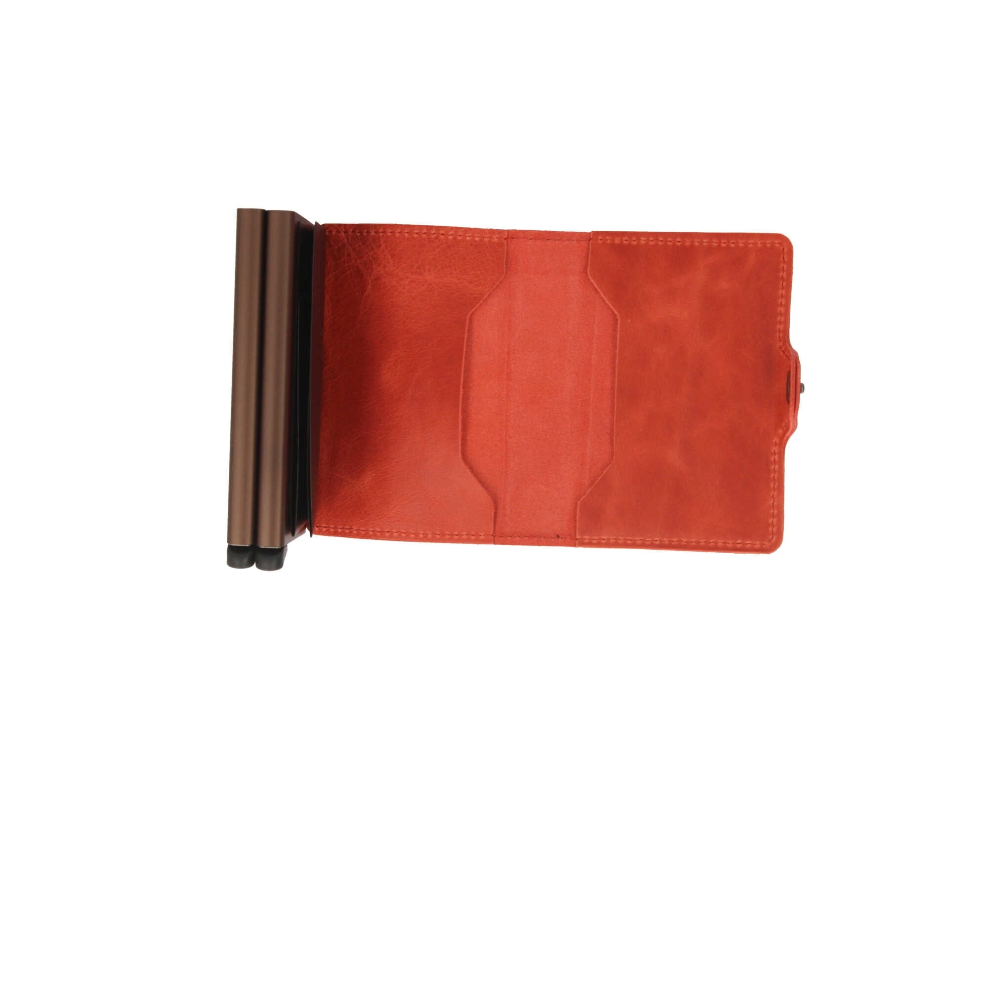 Secrid Miniwallet in Pelle Arancione con Cardprotector RFID