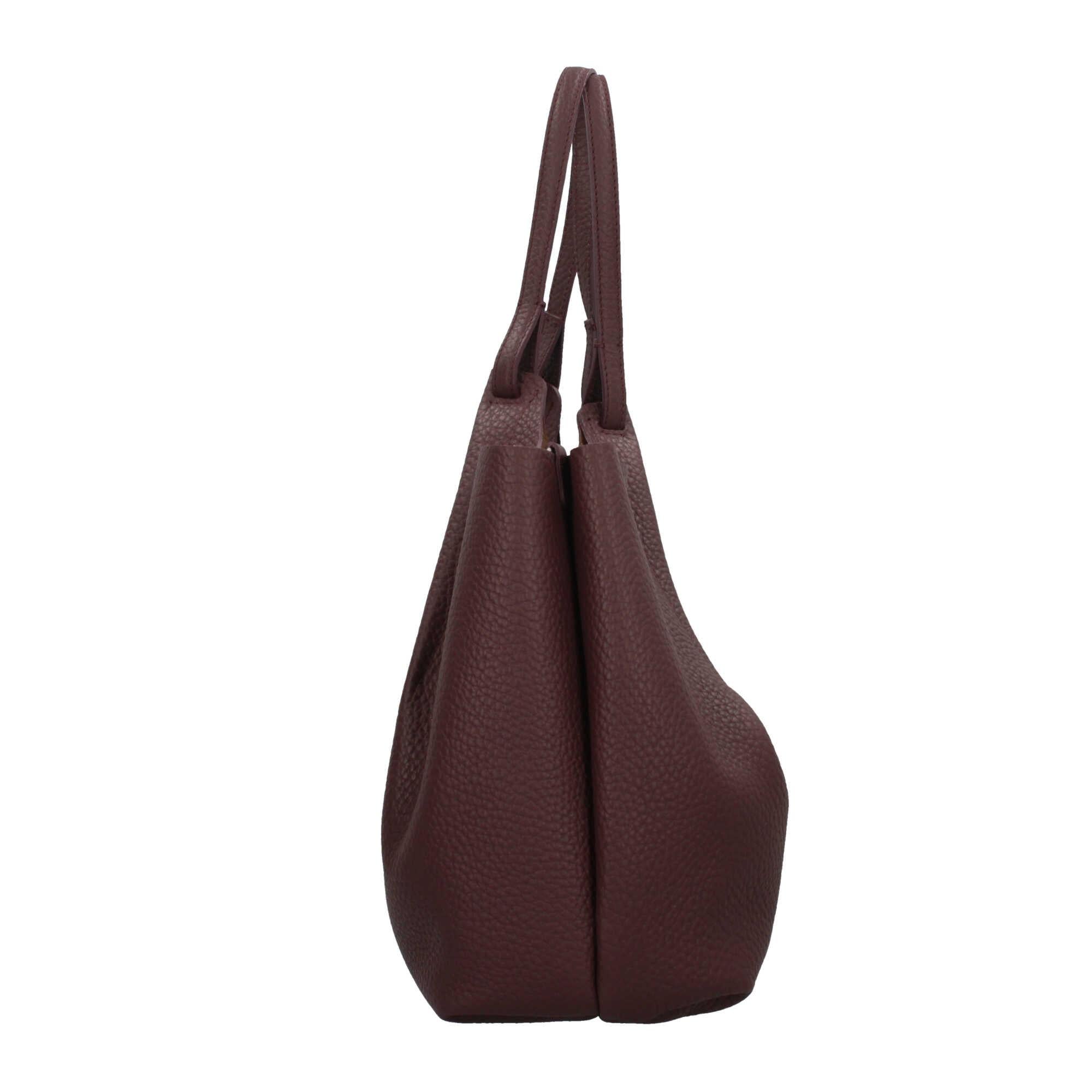 Gianni Chiarini Dua - Hobo Bag Iconica in Pelle Maxi-Grain con Manici Doppi