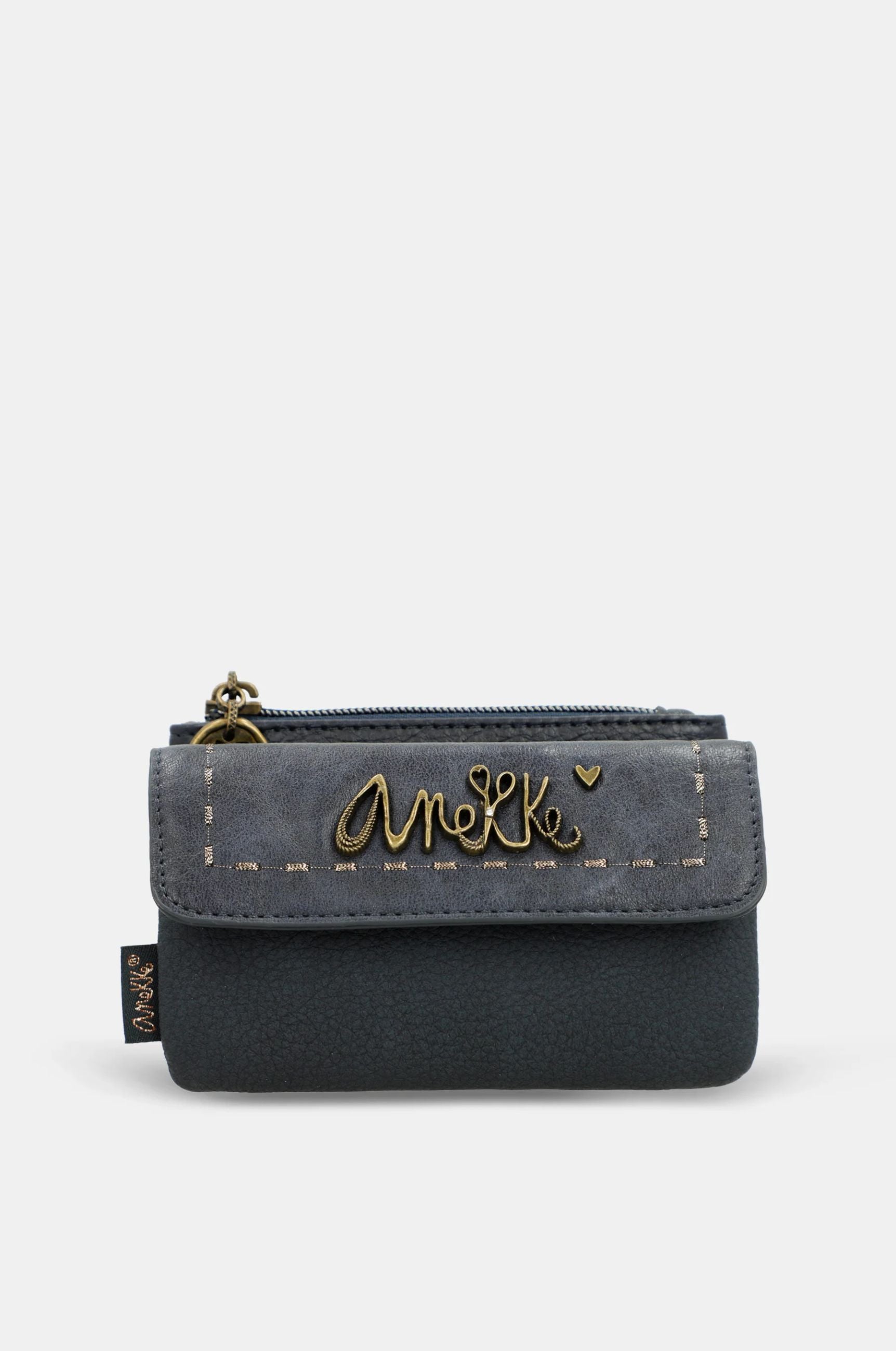 Portafoglio Anekke Contemporary compatto con chiusura patta BLU TU | Giò Fashion