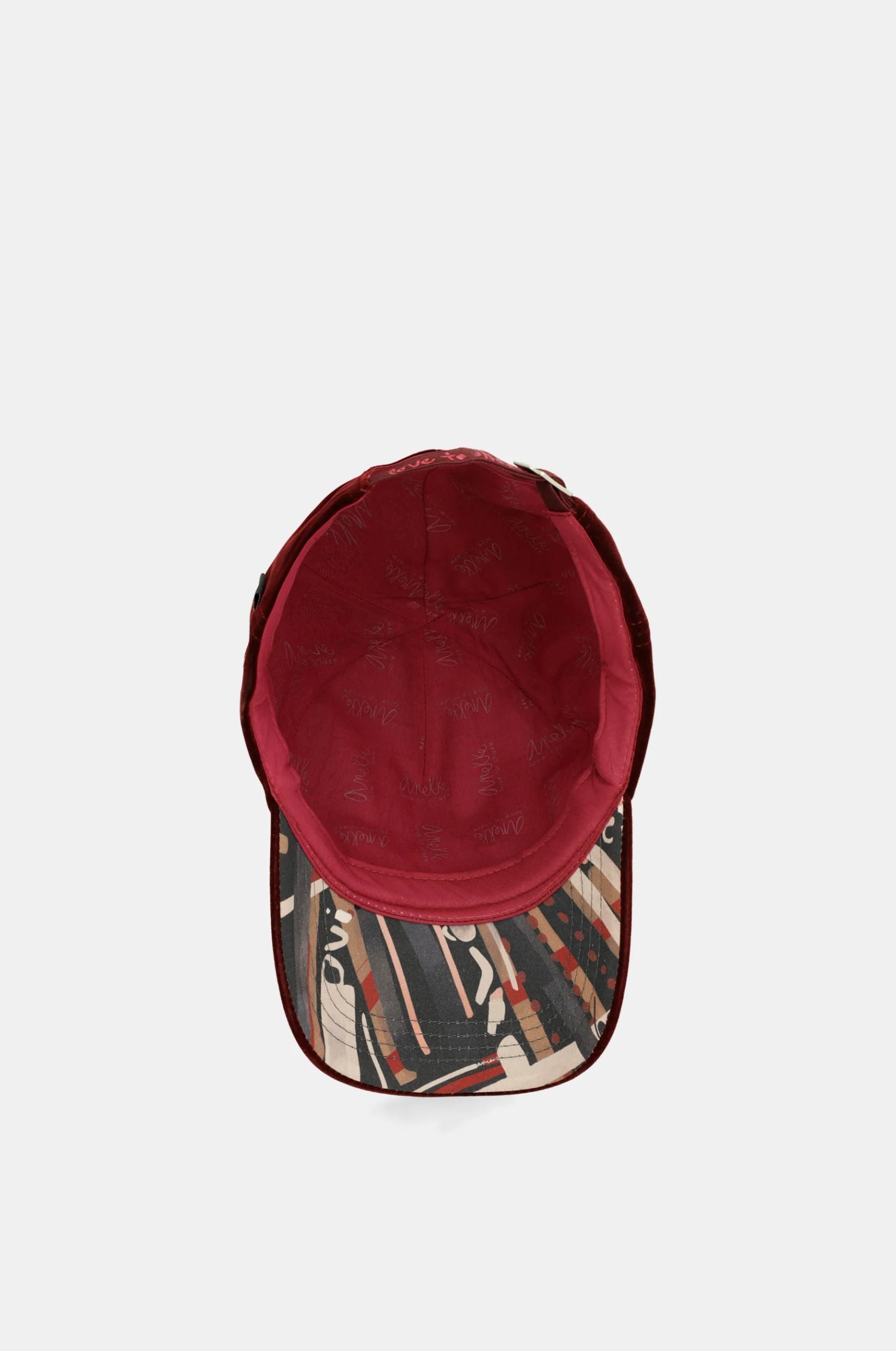 Cappellino Anekke donna in velluto con ricamo Rosso TU | Giò Fashion