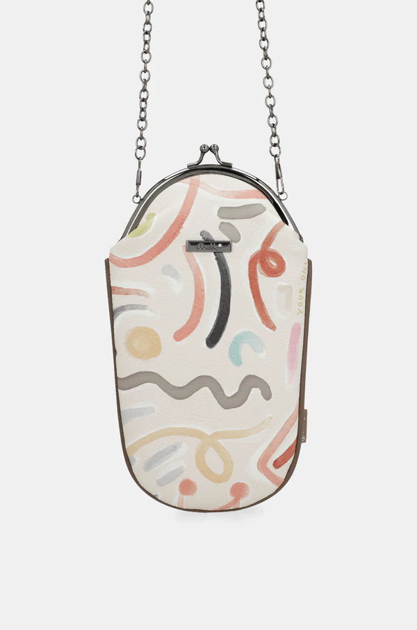 Porta Occhiali Anekke Donna con Catena e Chiusura Clip Beige TU | Giò Fashion