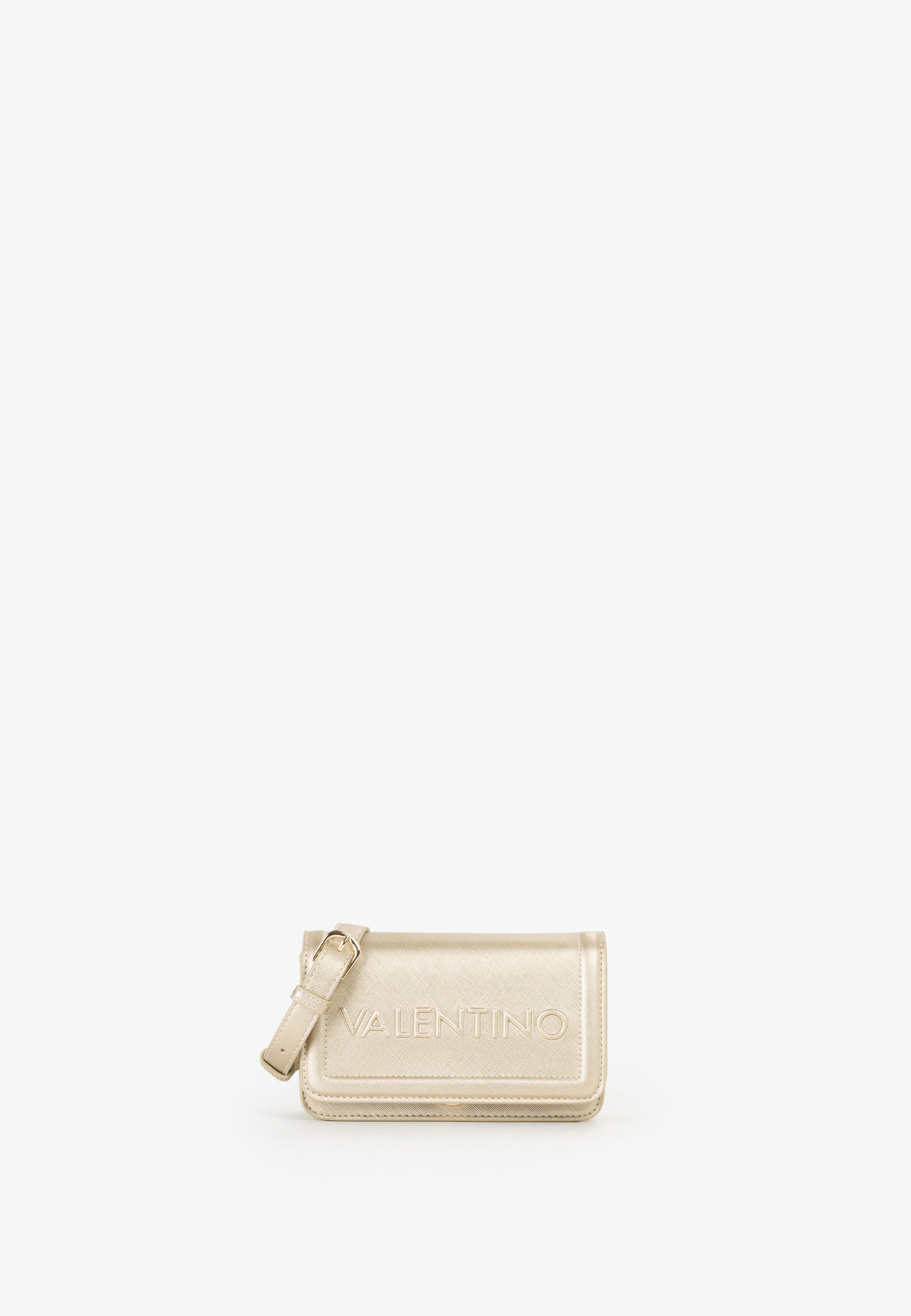 Pochette donna Mario Valentino con patta e logo in rilievo dal design compatto Oro TU | Giò Fashion