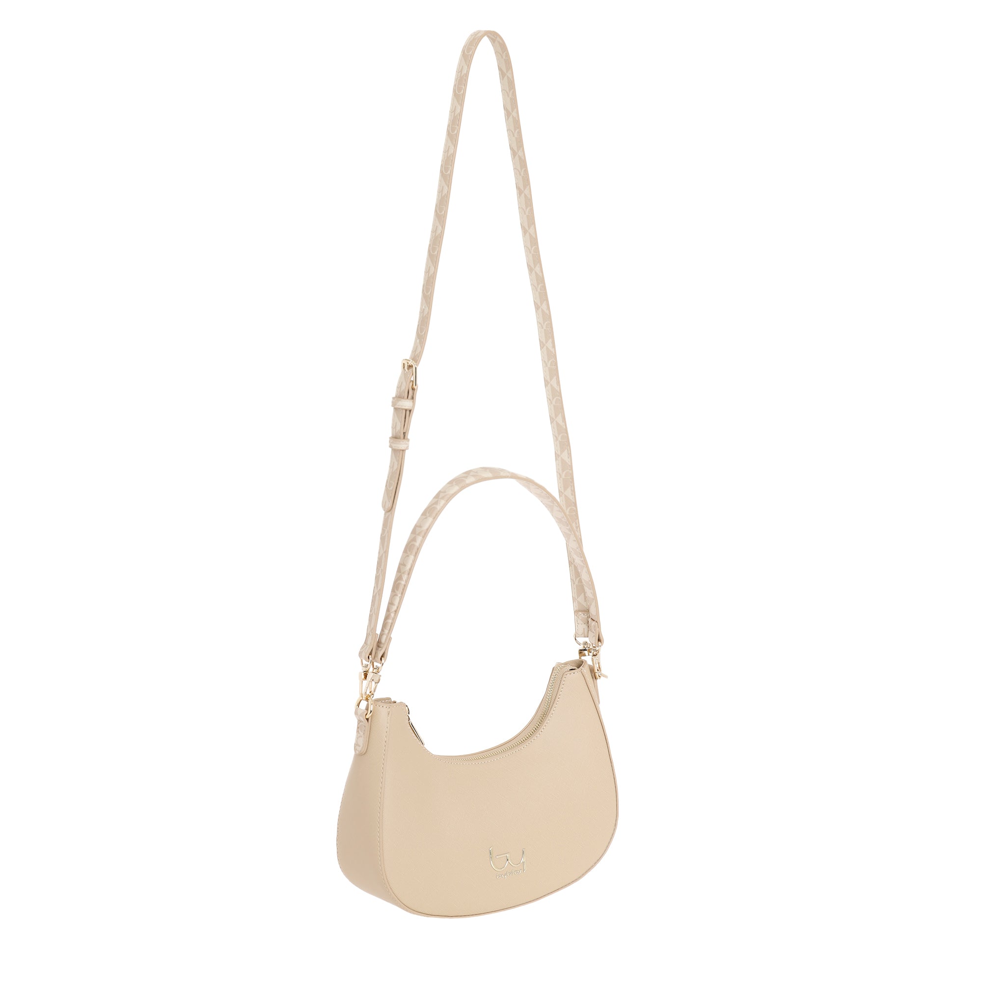 Borsa a spalla Byblos donna compatta con tracolla removibile e design moderno Beige TU | Giò Fashion