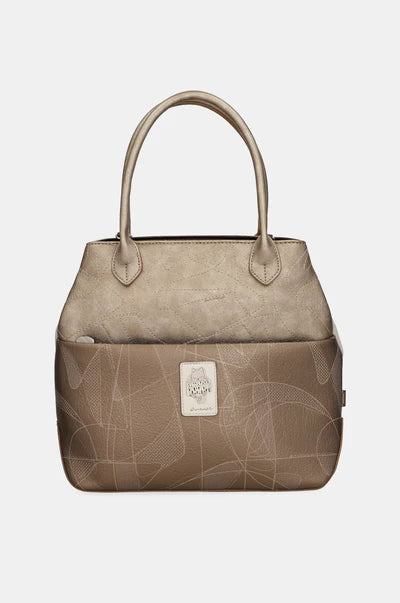 Borsa a mano donna Anekke grande con tracolla regolabile e zip Beige TU | Giò Fashion