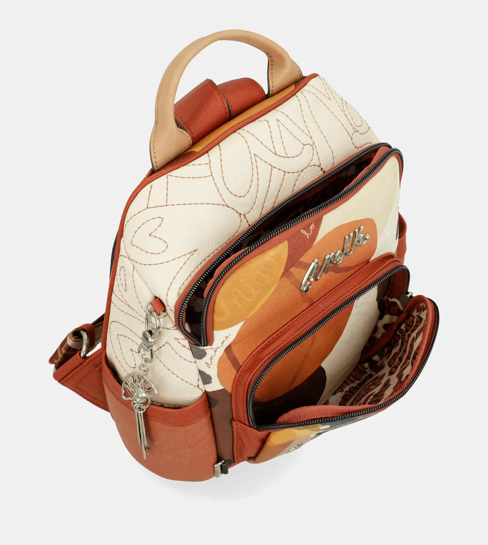 Zaino antifurto Anekke Alma con spallacci regolabili Arancione TU | Giò Fashion