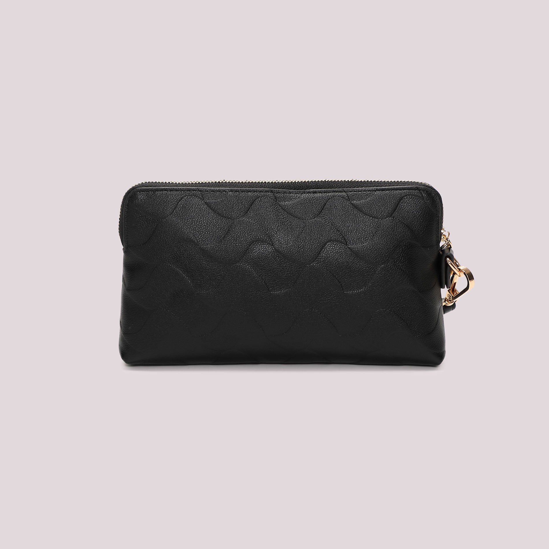 Portafoglio donna Mimi Mua con zip e laccetto da polso design moderno Nero TU | Giò Fashion