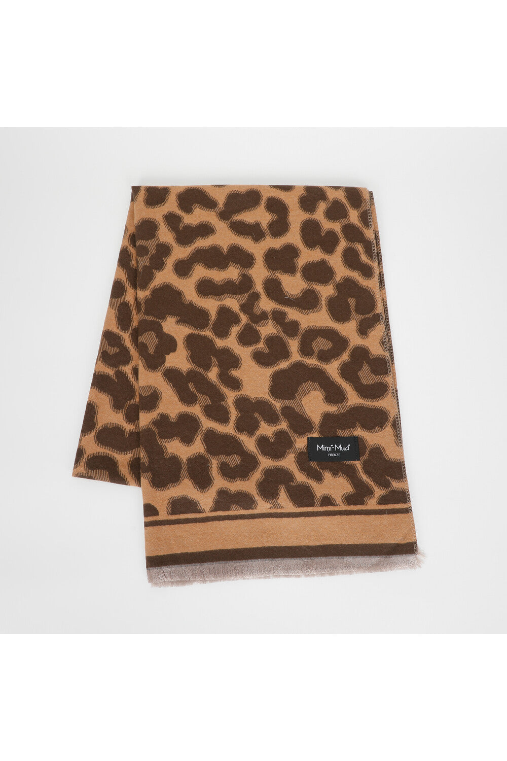 Sciarpa donna Mimi Mua con fantasia animalier Marrone TU | Giò Fashion