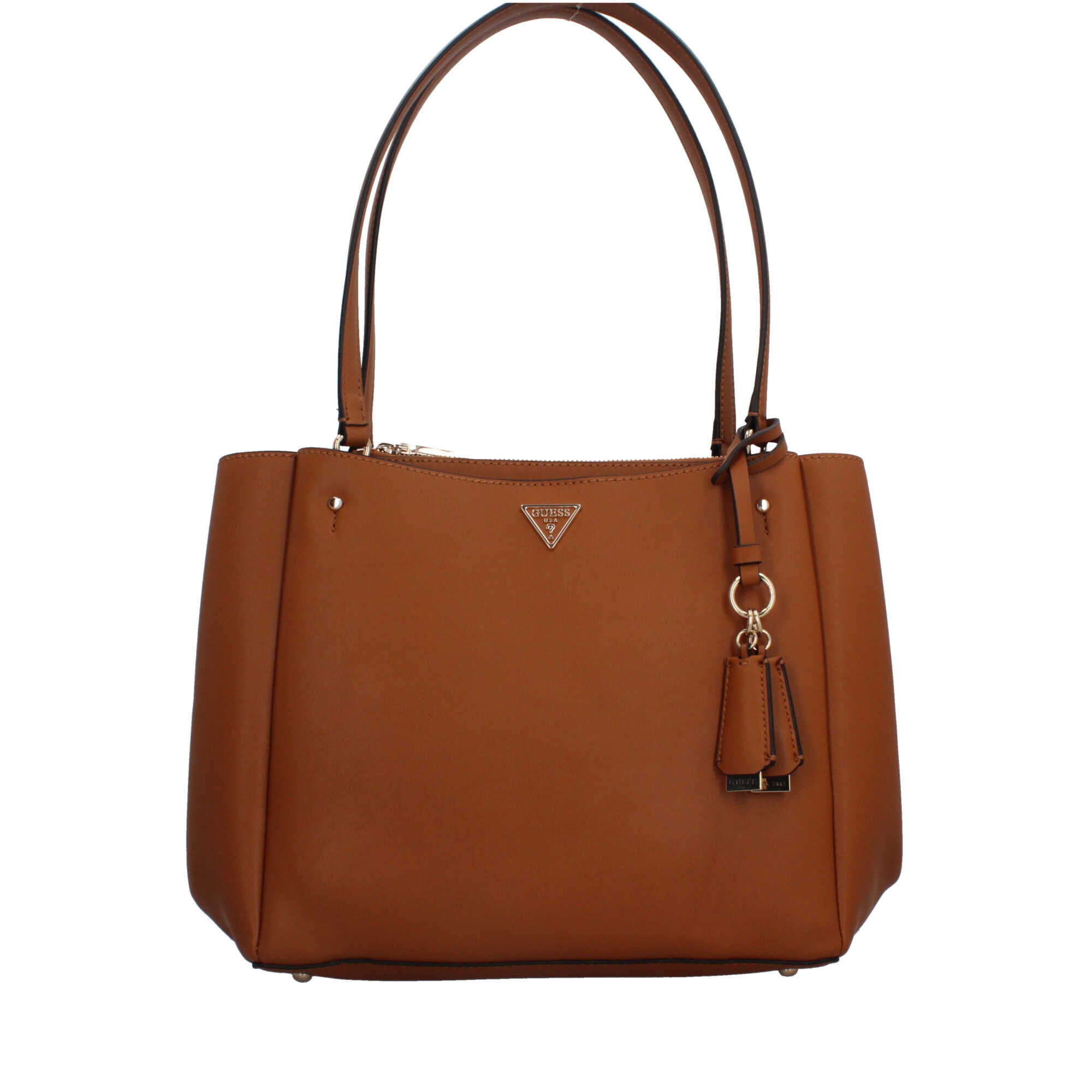 Guess shopper con charm e logo frontale elegante da donna Marrone TU | Giò Fashion