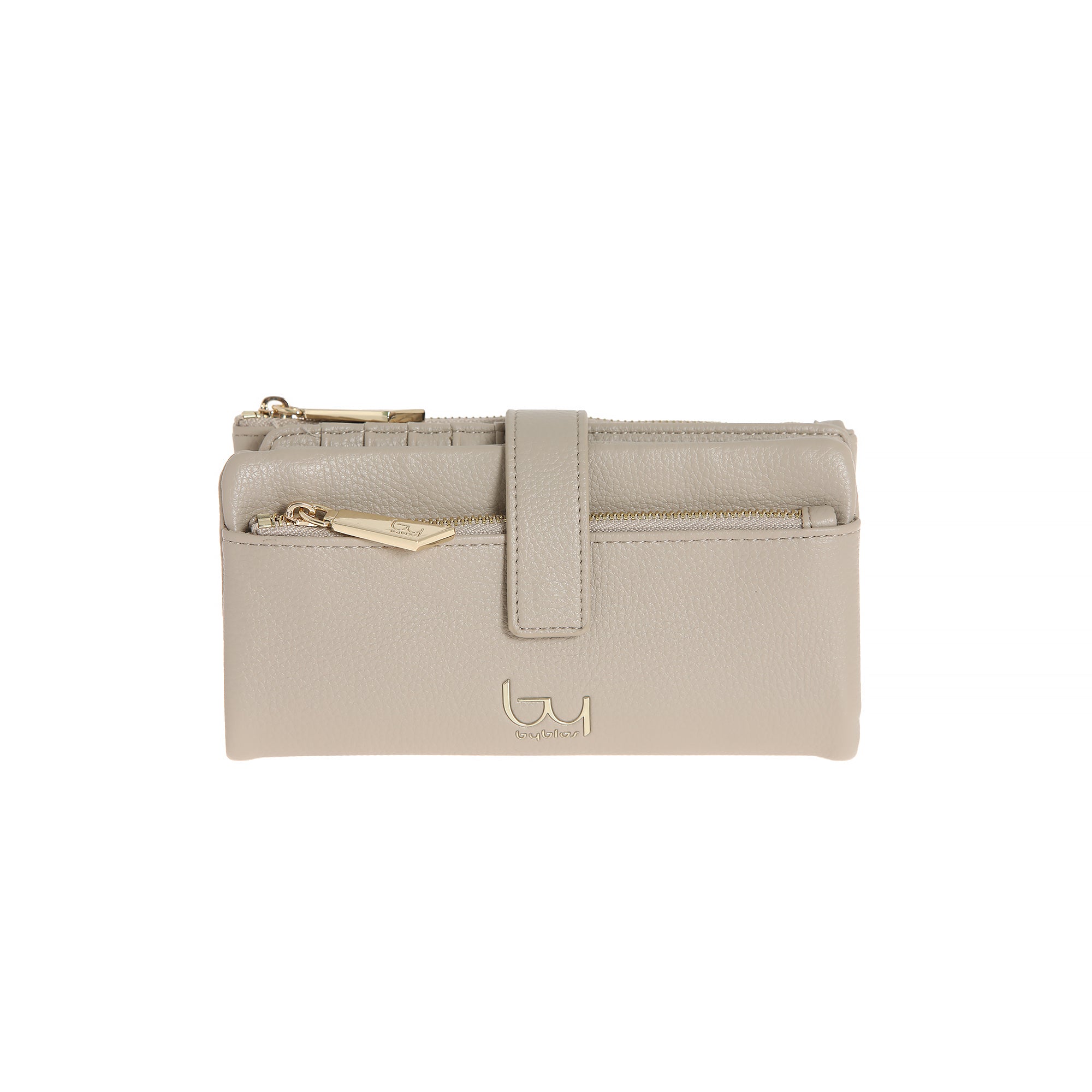 Portafoglio By Byblos con doppia zip e chiusura a bottone Beige TU | Giò Fashion