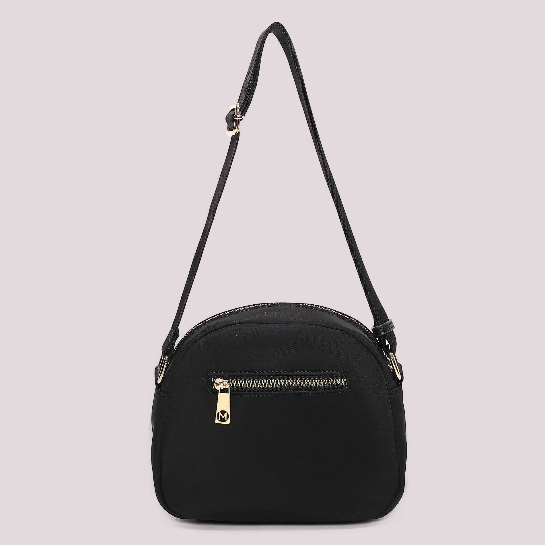 Borsa tracolla Mimi Mua donna compatta con tasca esterna e zip Nero TU | Giò Fashion