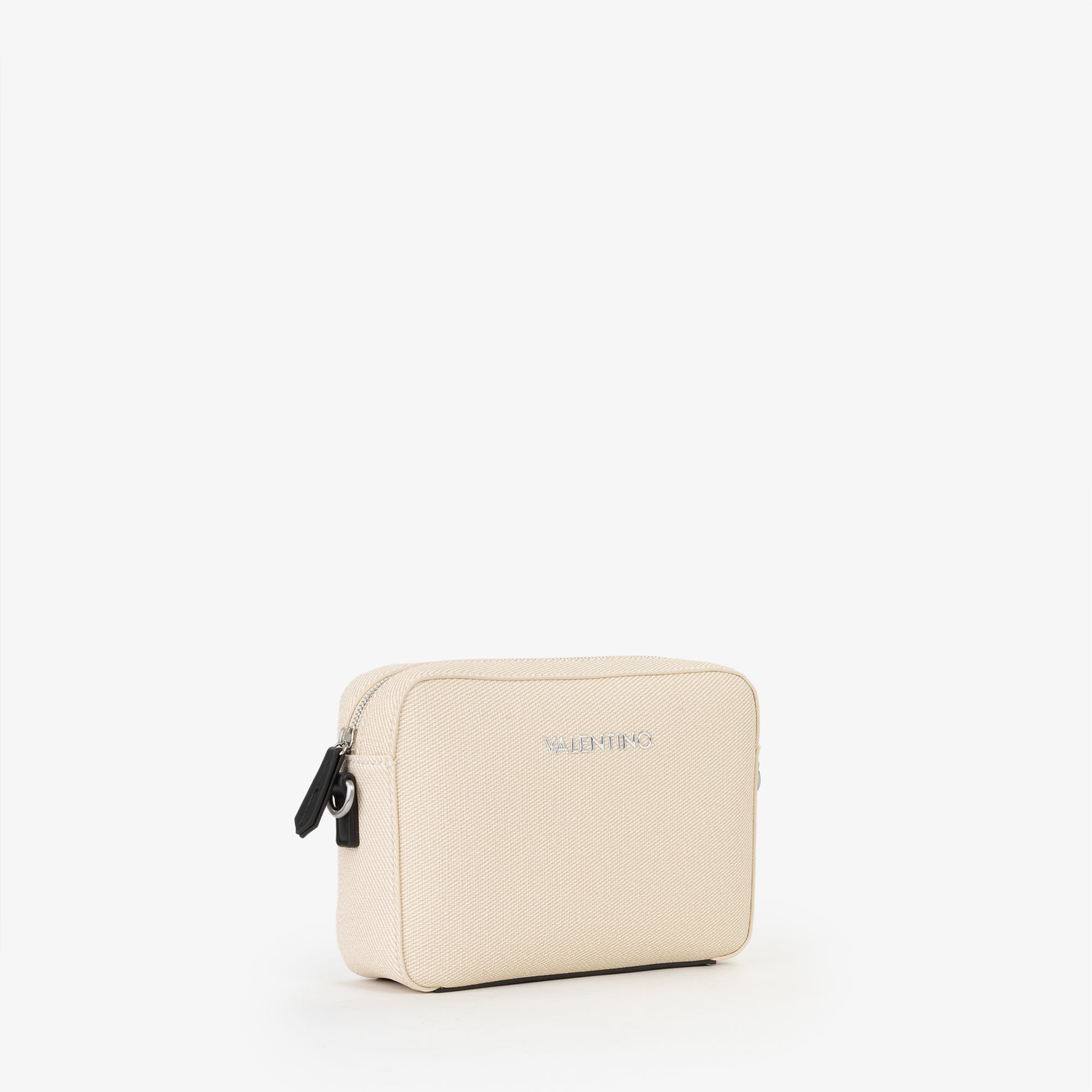 Borsa a tracolla Mario Valentino compatta in tessuto con chiusura zip e design essenziale Nero TU | Giò Fashion