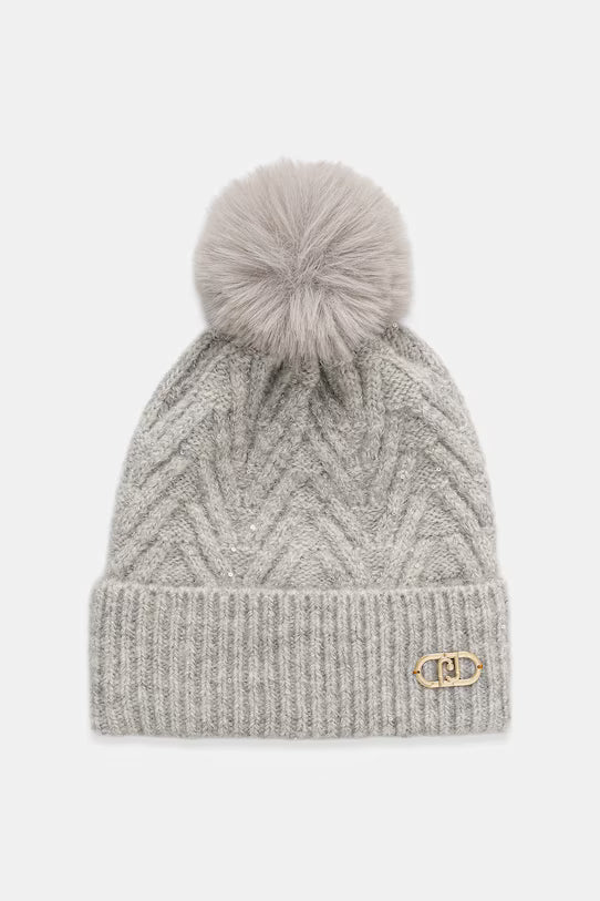 Cappello Liu Jo con pompon e dettagli luminosi