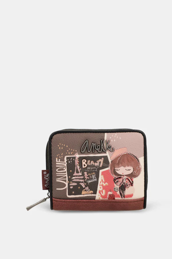 Portafoglio Anekke City Moments con chiusura zip