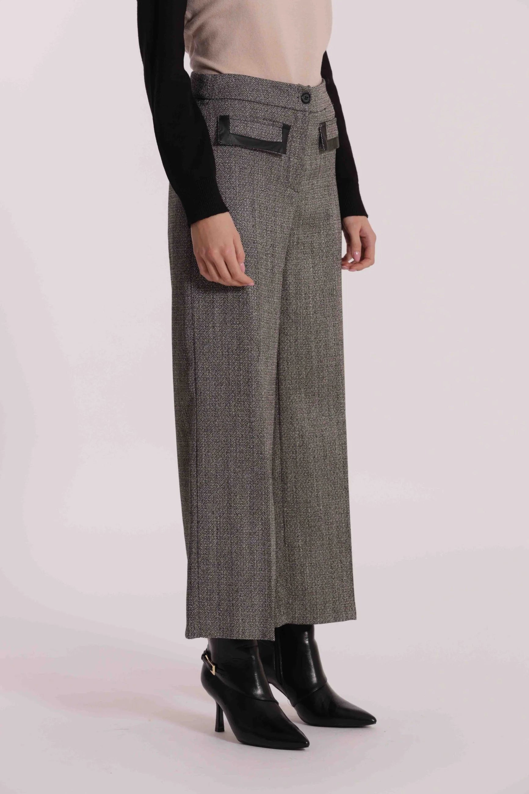 Pantalone Mimi Mua donna a gamba larga con dettagli eleganti