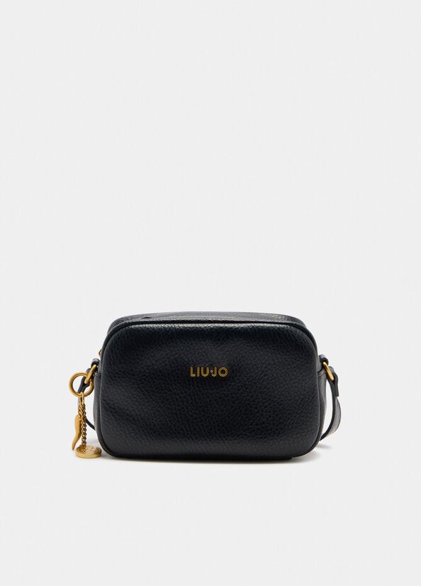 Borsa a tracolla Liu Jo compatta con logo in metallo