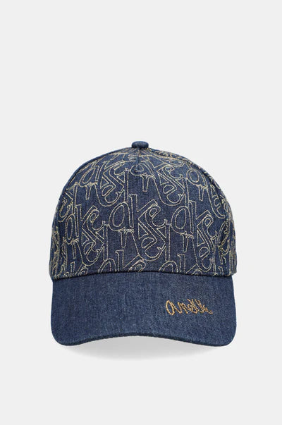 Cappellino Anekke donna in denim con logo ricamato