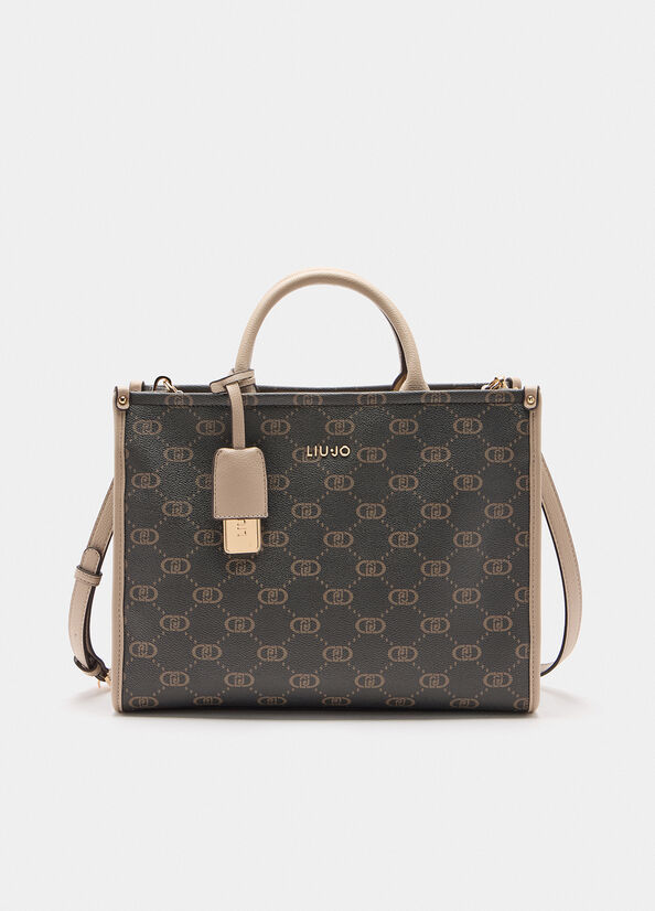 Borsa shopping Liu Jo con doppio manico e tracolla