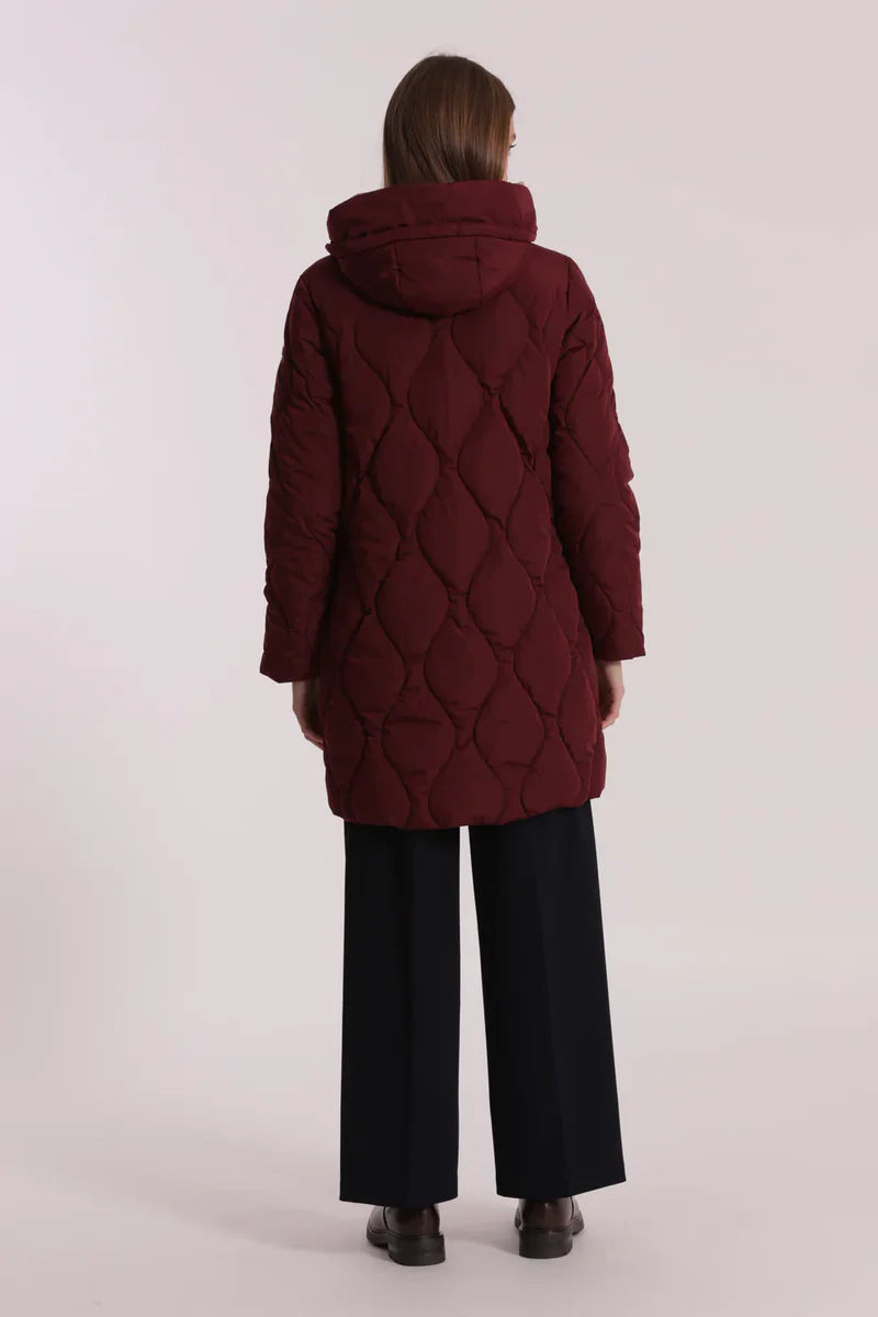 Piumino lungo Mimi Mua con cappuccio